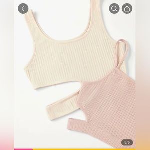 Cut-Out Cropped Tank Top Set